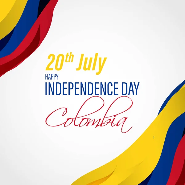 Ilustración Vectorial Para Día Independencia Colombia — Vector de stock