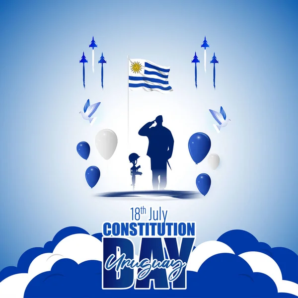 Векторна Ілюстрація Дня Конституції Уругваю — стоковий вектор