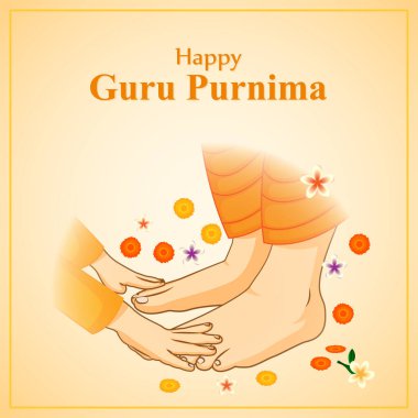 Guru Purnima festivali için vektör illüstrasyonu