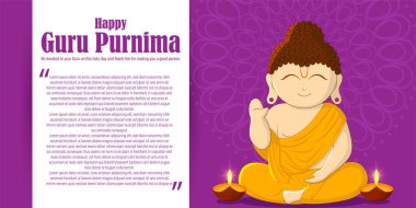 Guru Purnima festivali için vektör illüstrasyonu