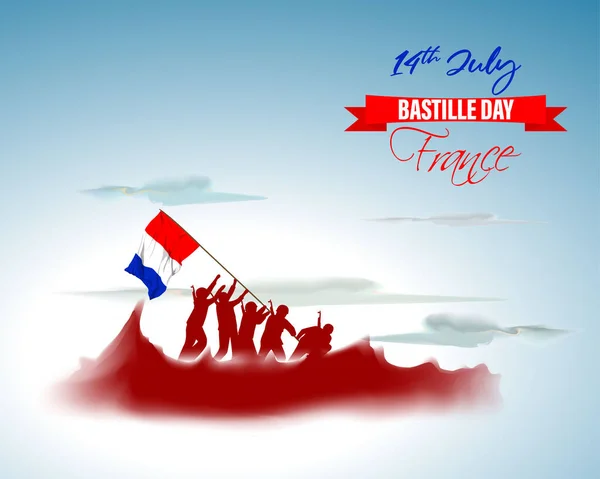 Векторна Ілюстрація France Bastille Day — стоковий вектор