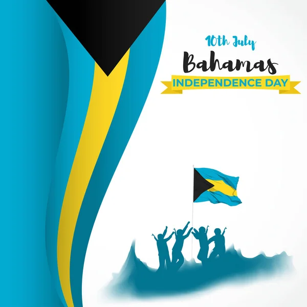 Εικονογράφηση Φορέα Για Την Ημέρα Ανεξαρτησίας Μπαχάμες — Διανυσματικό Αρχείο