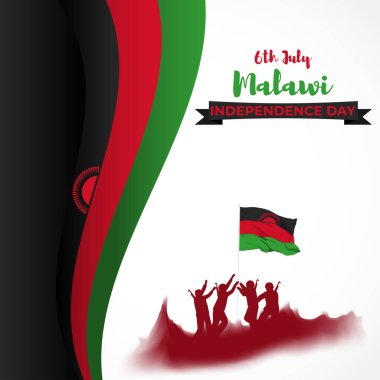 Malawi bağımsızlık günü için vektör illüstrasyonu
