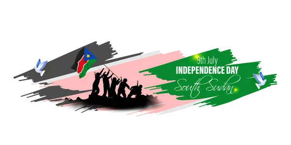 Ilustración Vectorial Para Día Independencia Sudán Del Sur — Vector de stock