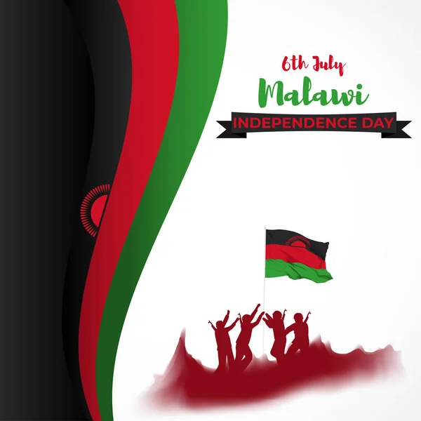 Vector Illustration Malawi Independence Day — Wektor stockowy