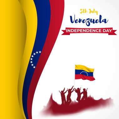 Venezuela 'nın bağımsızlık günü için vektör çizimi