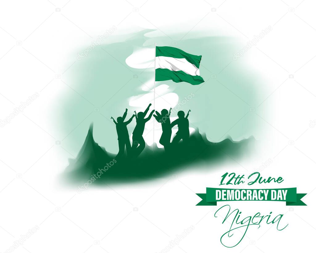 Vector illustration for happy Nigeria independence day