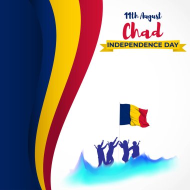 Chad 'in bağımsızlık günü için vektör illüstrasyonu