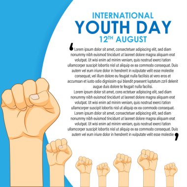 Uluslararası Gençlik Günü için Vektör illüstrasyonu