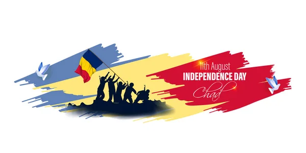 Векторна Ілюстрація Дня Незалежності Чаду — стоковий вектор