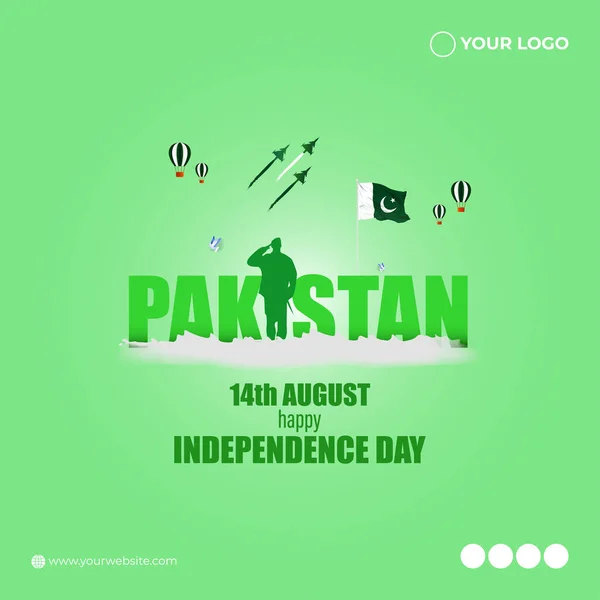 Векторна Ілюстрація Дня Незалежності Пакистану — стоковий вектор