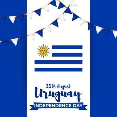 Uruguay bağımsızlık günü için vektör illüstrasyonu