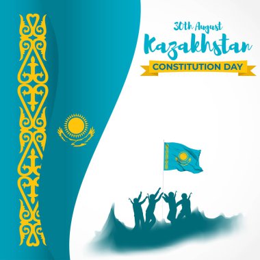 Kazakistan Anayasa Günü için Vektör illüstrasyonu