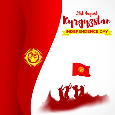 Kırgızistan 'ın bağımsızlık günü için vektör çizimi