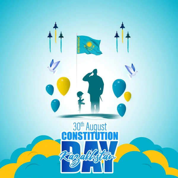 Vector Illustration Kazakhstan Constitution Day — стоковий вектор