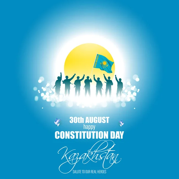 Vector Illustration Kazakhstan Constitution Day — стоковий вектор