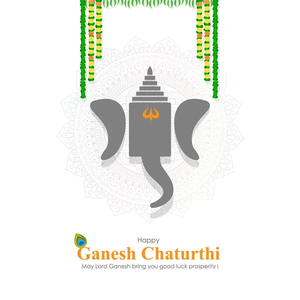 Vector Illustration Concept Ganesh Chaturthi Festival Greeting —  Vetores de Stock