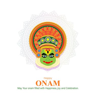 Vector illustration for Happy Onam greeting clipart