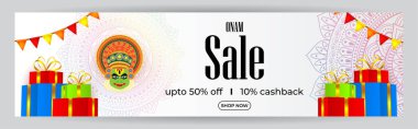 Vector illustration for Happy Onam Sale banner