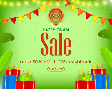 Vector illustration for Happy Onam Sale banner