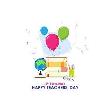 Dünya Öğretmenler Günü için vektör illüstrasyonu