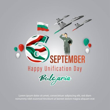 happy unifications day Bulgaria vector illustration