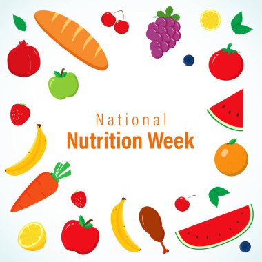 vector illustration for national nutrition week