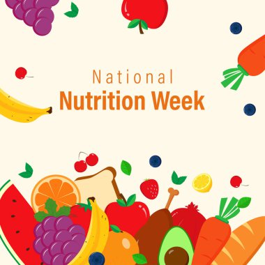 vector illustration for national nutrition week