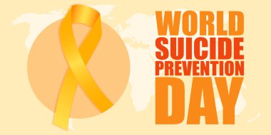 Dünya için vektör illüstrasyonu İntihar Önleme Günü