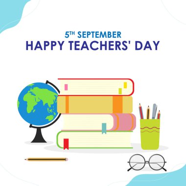 Dünya Öğretmenler Günü için vektör illüstrasyonu