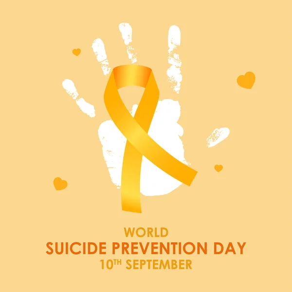 Векторная Иллюстрация Всемирному Дню Предотвращения Самоубийств — стоковый вектор