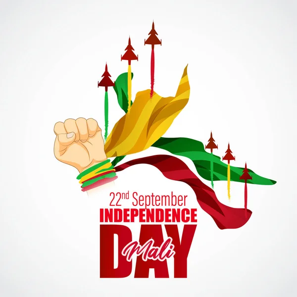 Vector Illustration Mali Independence Day September — Archivo Imágenes Vectoriales