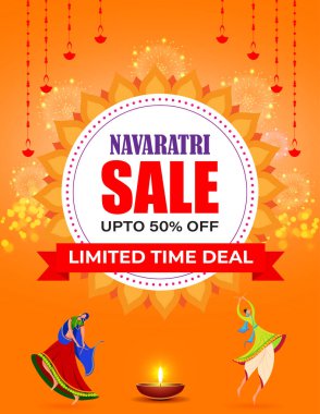 Durga Puja Satış bayrağı için vektör illüstrasyonu