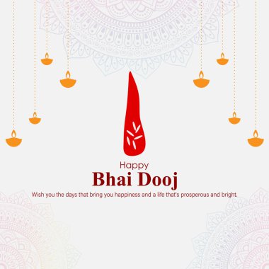 Bhai Dooj selamının vektör illüstrasyonu