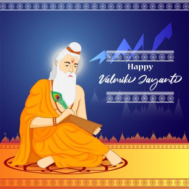 Hint festivali Valmiki Jayanti için vektör illüstrasyonu