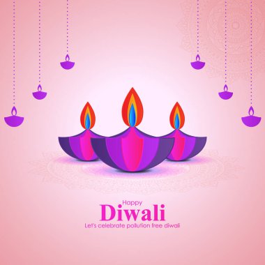 Mutlu Diwali selamı için vektör illüstrasyonu