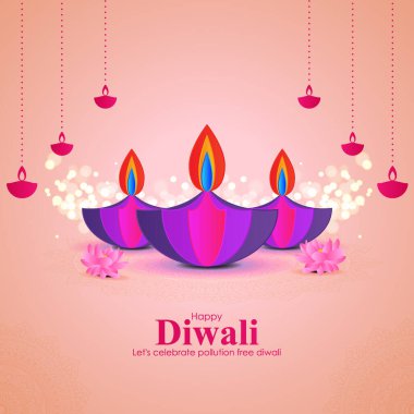 Mutlu Diwali selamı için vektör illüstrasyonu