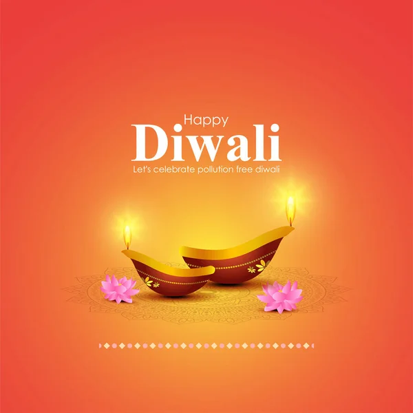 Illustration Vectorielle Pour Happy Diwali Salutation — Image vectorielle