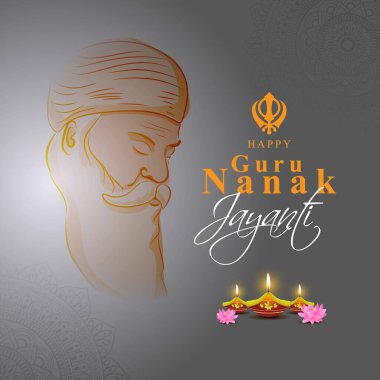 Hint festivali için vektör çizimi Guru Nanak Jayanti
