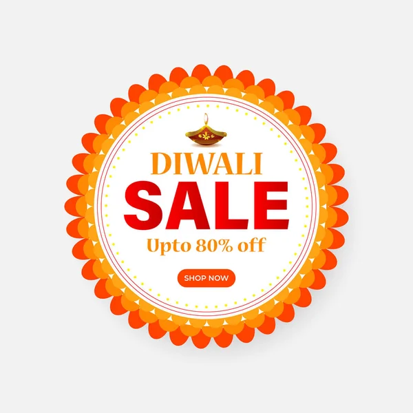 Vektorillustration Der Banner Vorlage Happy Diwali Sale — Stockvektor