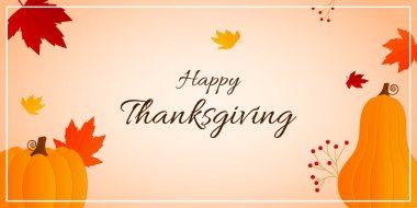 Şükran Günü afişi için vektör illüstrasyonu