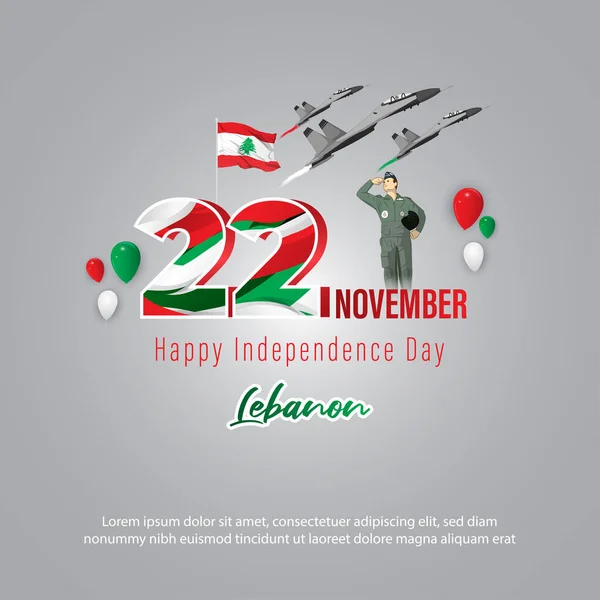 레바논 독립기념일 — 스톡 벡터