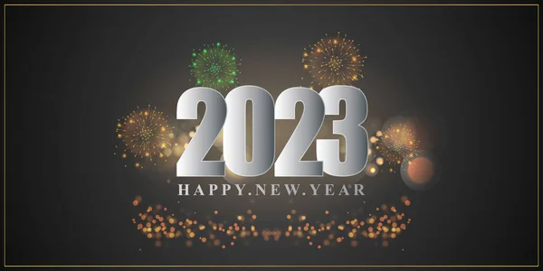Vektorová Ilustrace Pro Šťastný Nový Rok 2023 Pozadí Plakát Plakát — Stockový vektor