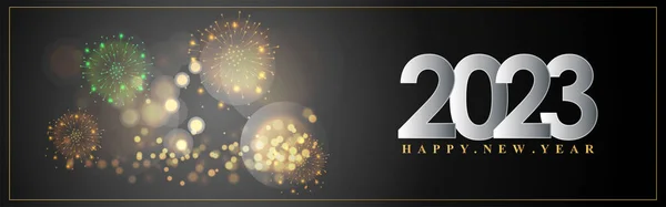 Mutlu yıllar 2023 arkaplan poster afişi için vektör illüstrasyonu