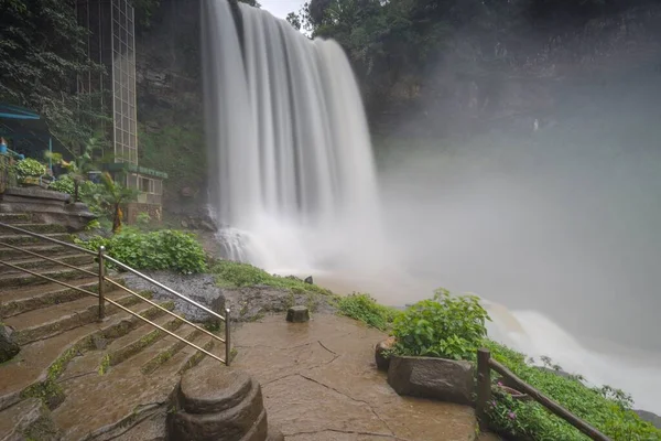 Landscape Photo Dambri Waterfall Водоспад Дамбрі Вважається Найбільшим Водоспадом Лам — стокове фото
