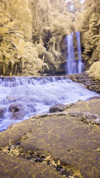 Landscape Photo Infrared Dasara Waterfall Beautiful Waterfall Vietnam Dasara Waterfall — 图库照片