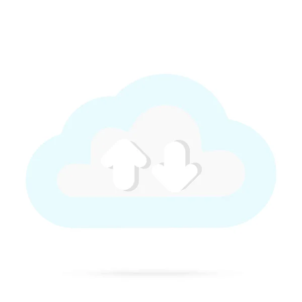 Cloud icon with two arrows. cloud storage concept