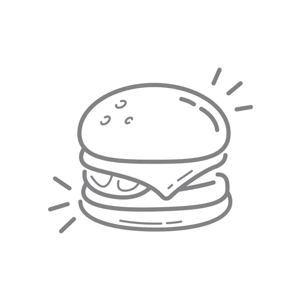 Hamburguesa Icono Vector Aislado Sobre Fondo Blanco Burger Signo Transparente —  Fotos de Stock