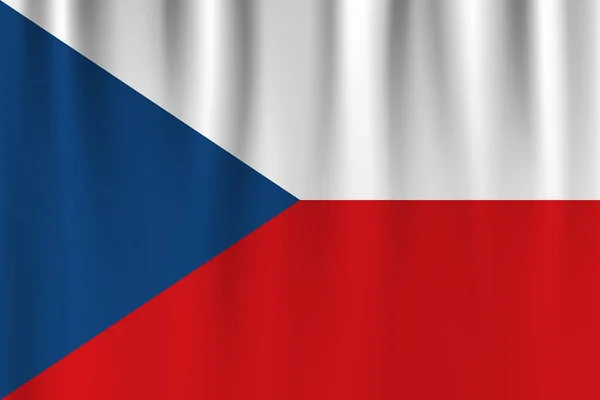 Bandera Vectorial Czech Repablic Czech Repablic Ondeando Bandera Fondo —  Fotos de Stock