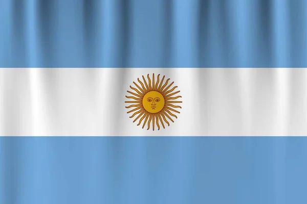 阿根廷的矢量旗帜 阿根廷挥动国旗背景 — 图库照片
